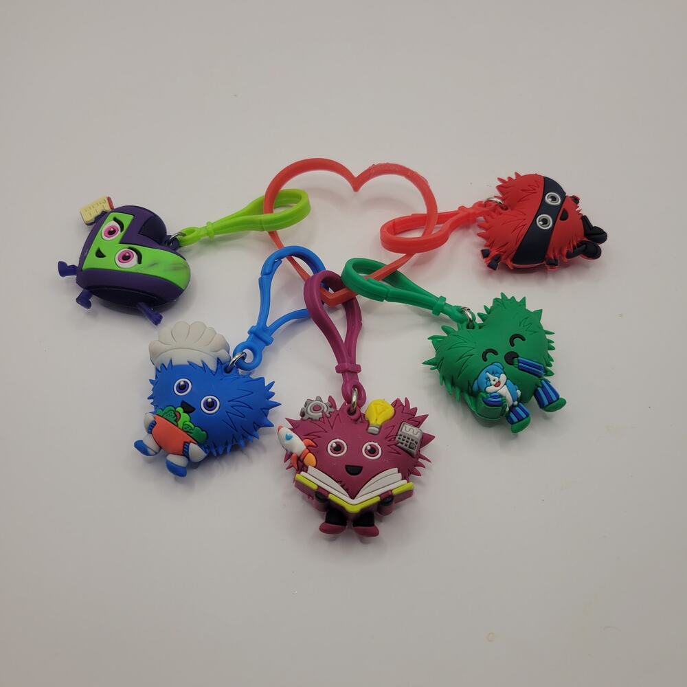 2023 Kids Heart Challenge 5 Keychains Lot Wristband American Heart Association